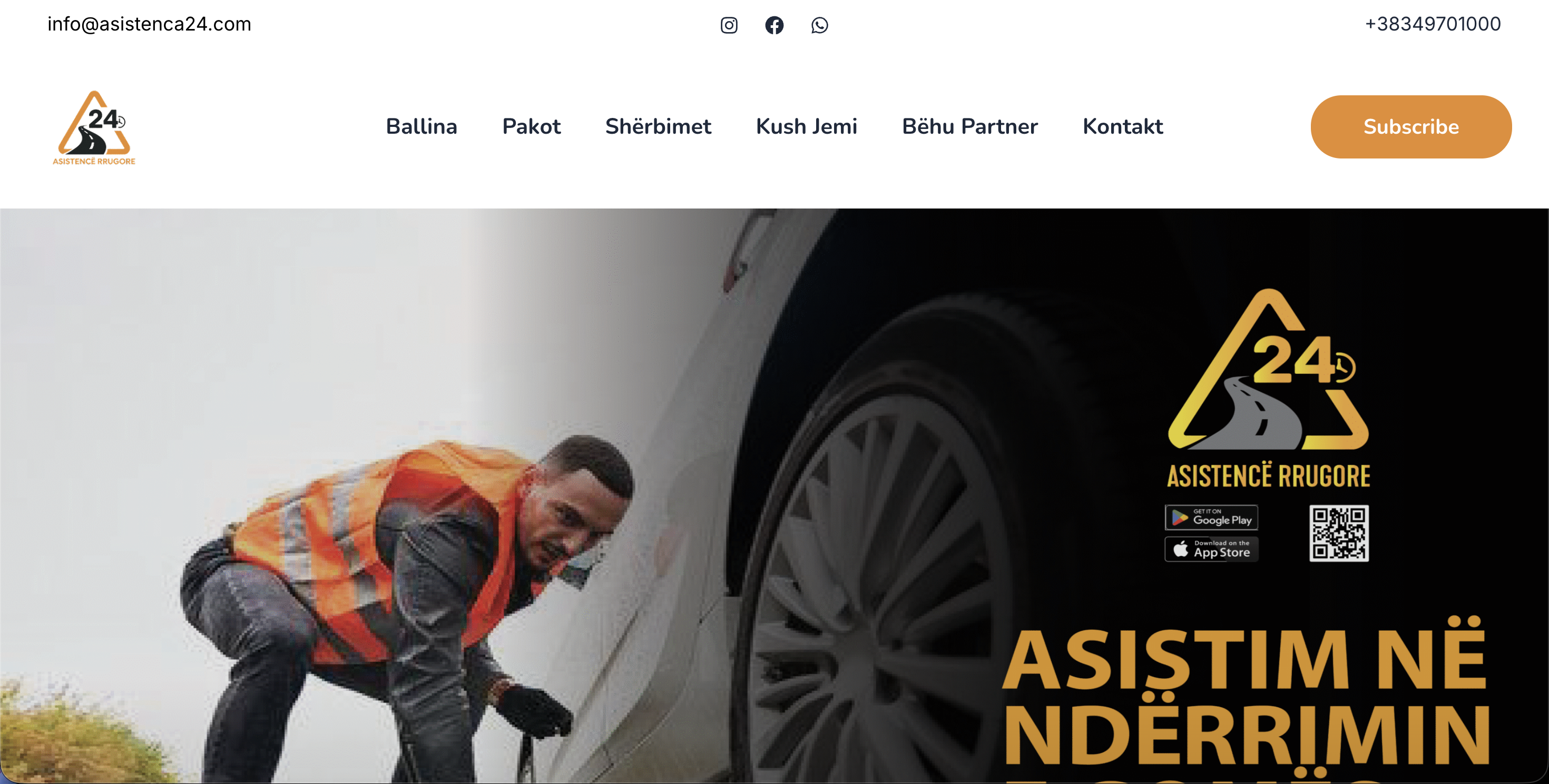 Screenshot i projektit Asistenca 24 Roadside Assistance